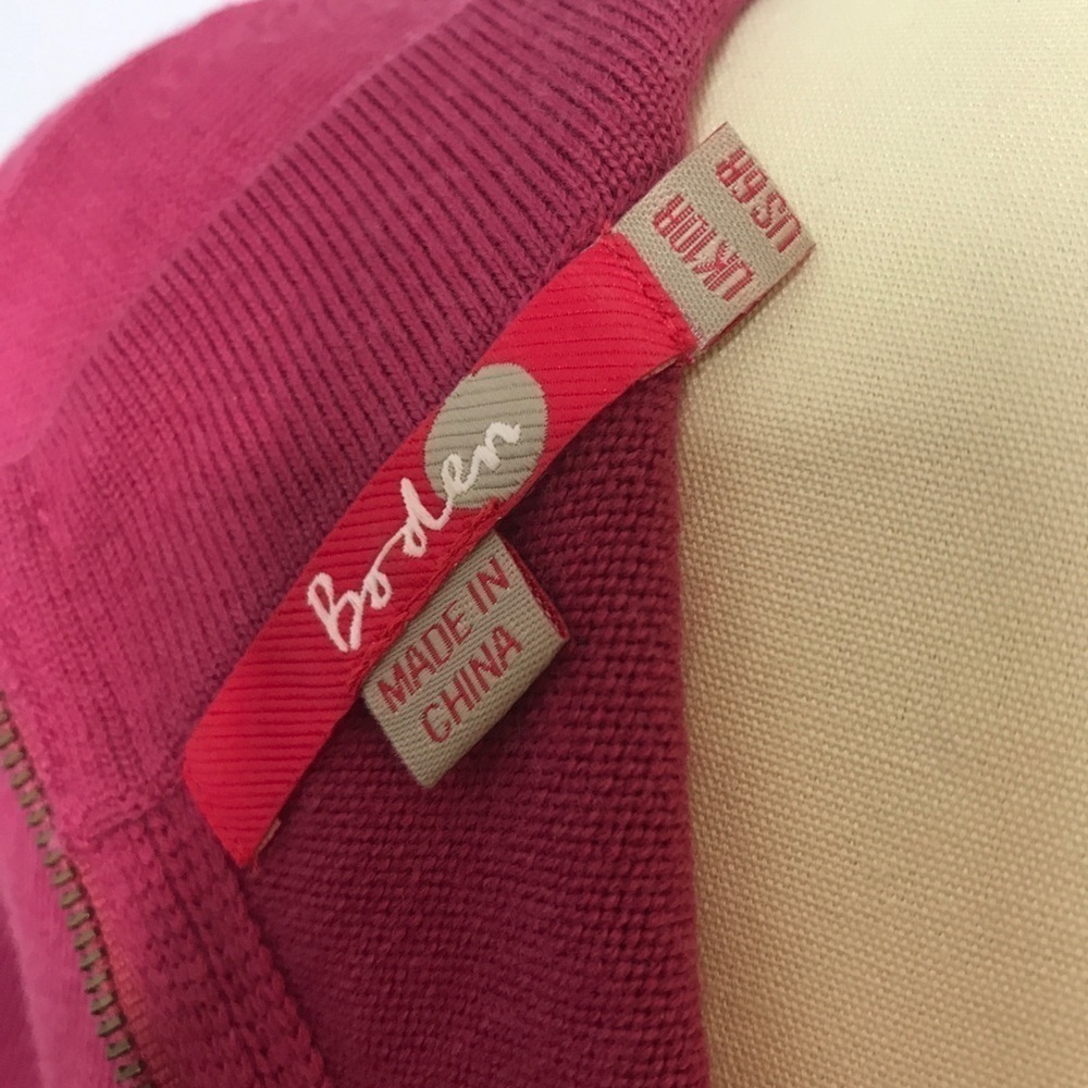 Boden Pink Knit Dress- Ruffle Gem Collar- Size 6 - Picture 6 of 6